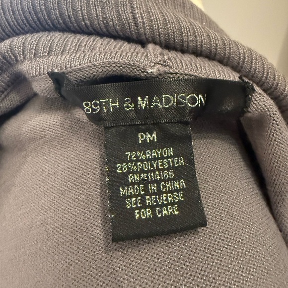 89th & Madison Gray Open Front Cardigan Sweater - Picture 4 of 4